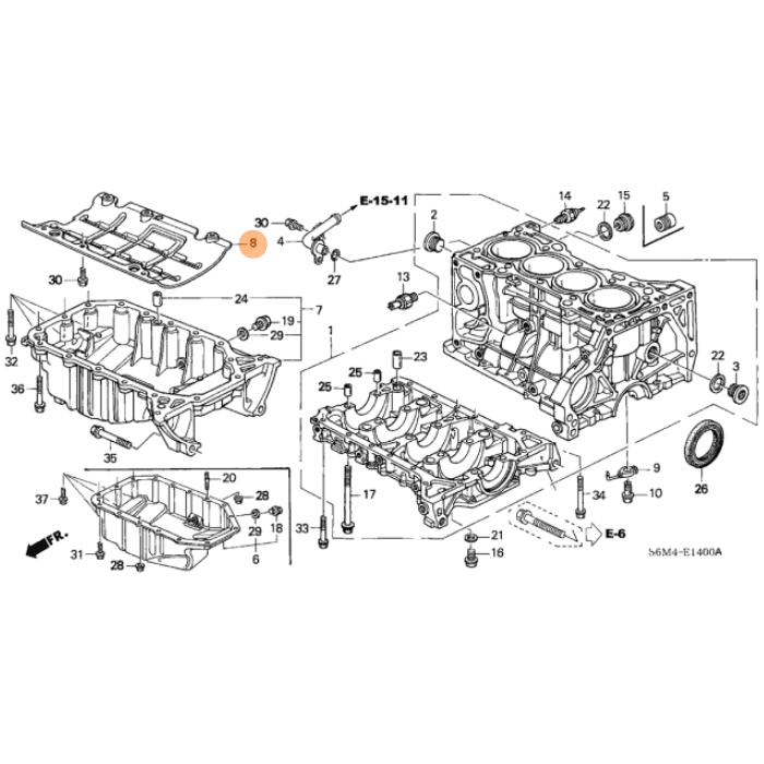 ROMPE OLA CARTER HONDA K20A TYPE-R | OEM HONDA3