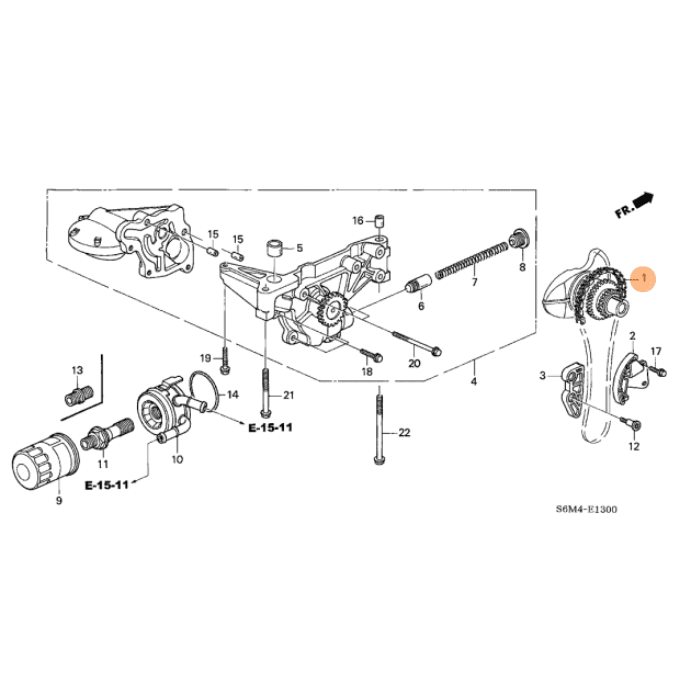 CADENA BOMBA ACEITE HONDA K20A TYPE-R | OEM HONDA3