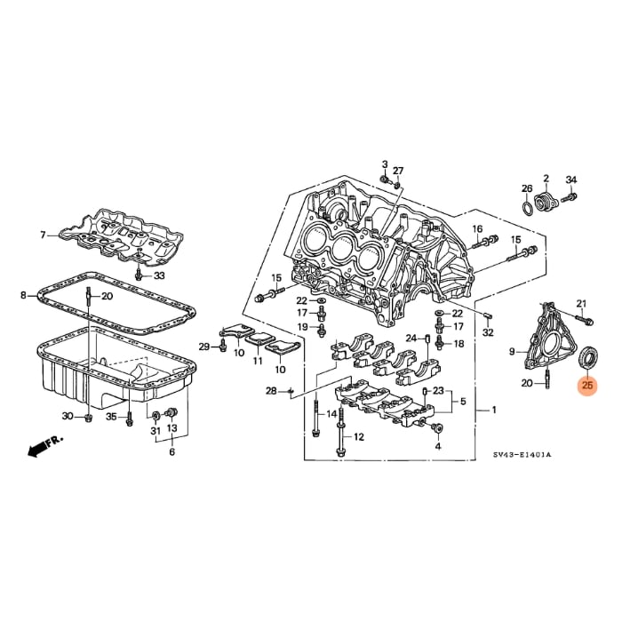 RETEN DE CIGUEÑAL HONDA SERIE K (80X98X10) | OEM HONDA2