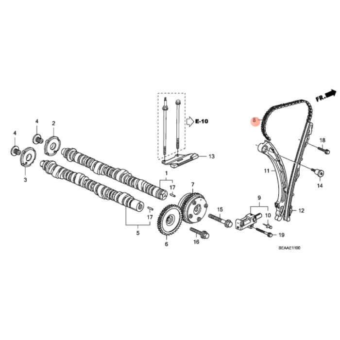 CADENA DE DISTRIBUCION HONDA K24A - K24Z | OEM HONDA2