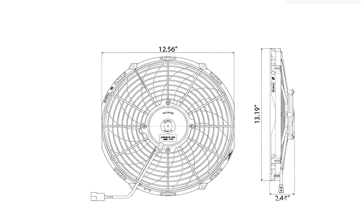 ELECTRO VENTILADOR PULL/CURVED 1226 CFM - DIAM. 12´ (30 CMS) | SPAL2