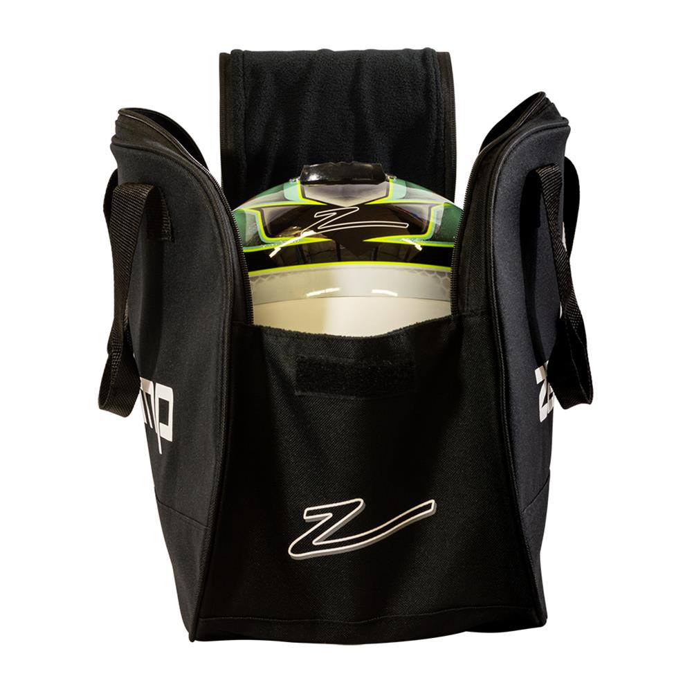 BOLSO PARA CASCO CON DOBLE CIERRE - NEGRO CON GRIS | ZAMP4