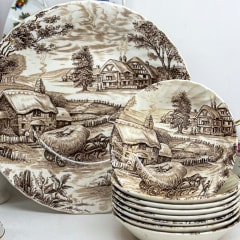 Juego de fuente con 8 pocillos de 1950 - 25cm 0