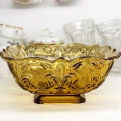 Fuente Depression glass ambar - 23cm 3