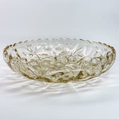 Fuente vidrio prensando ambar - 22cm 1