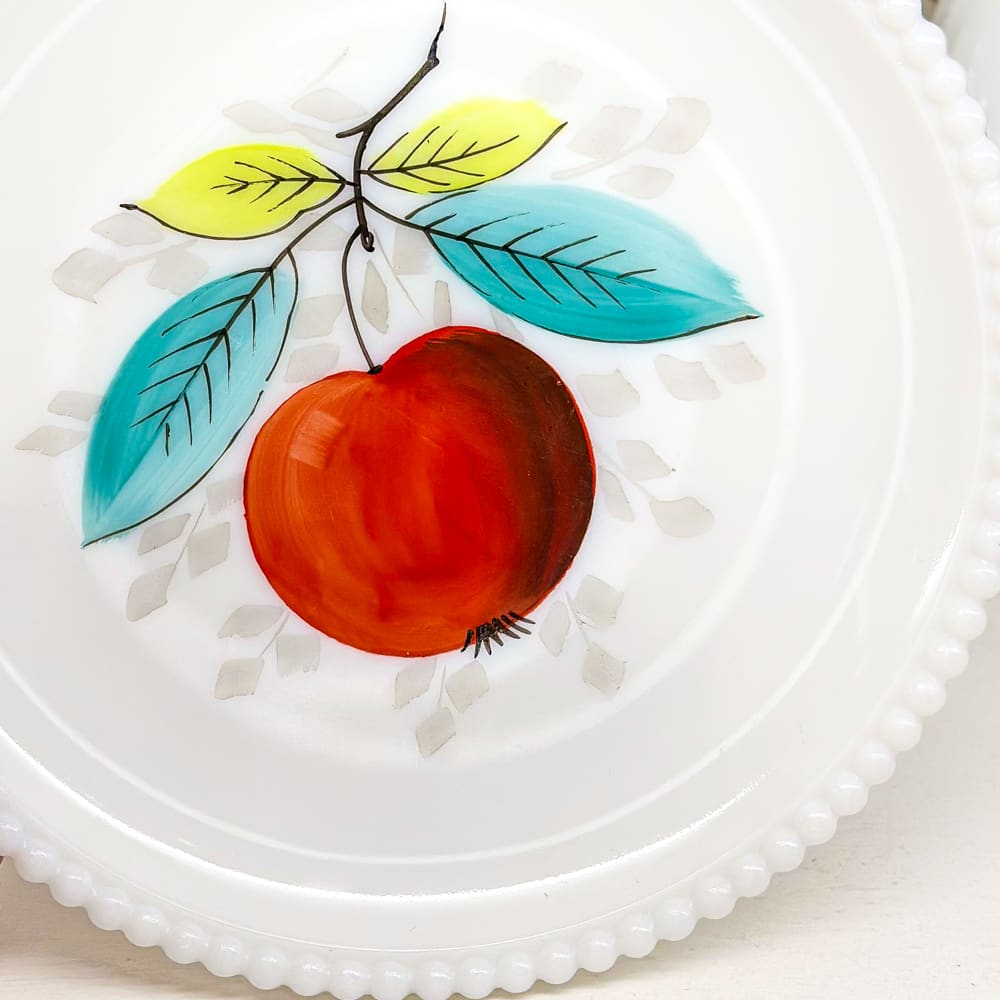 Plato de ensalada de milk glass manzana - 19cm 2