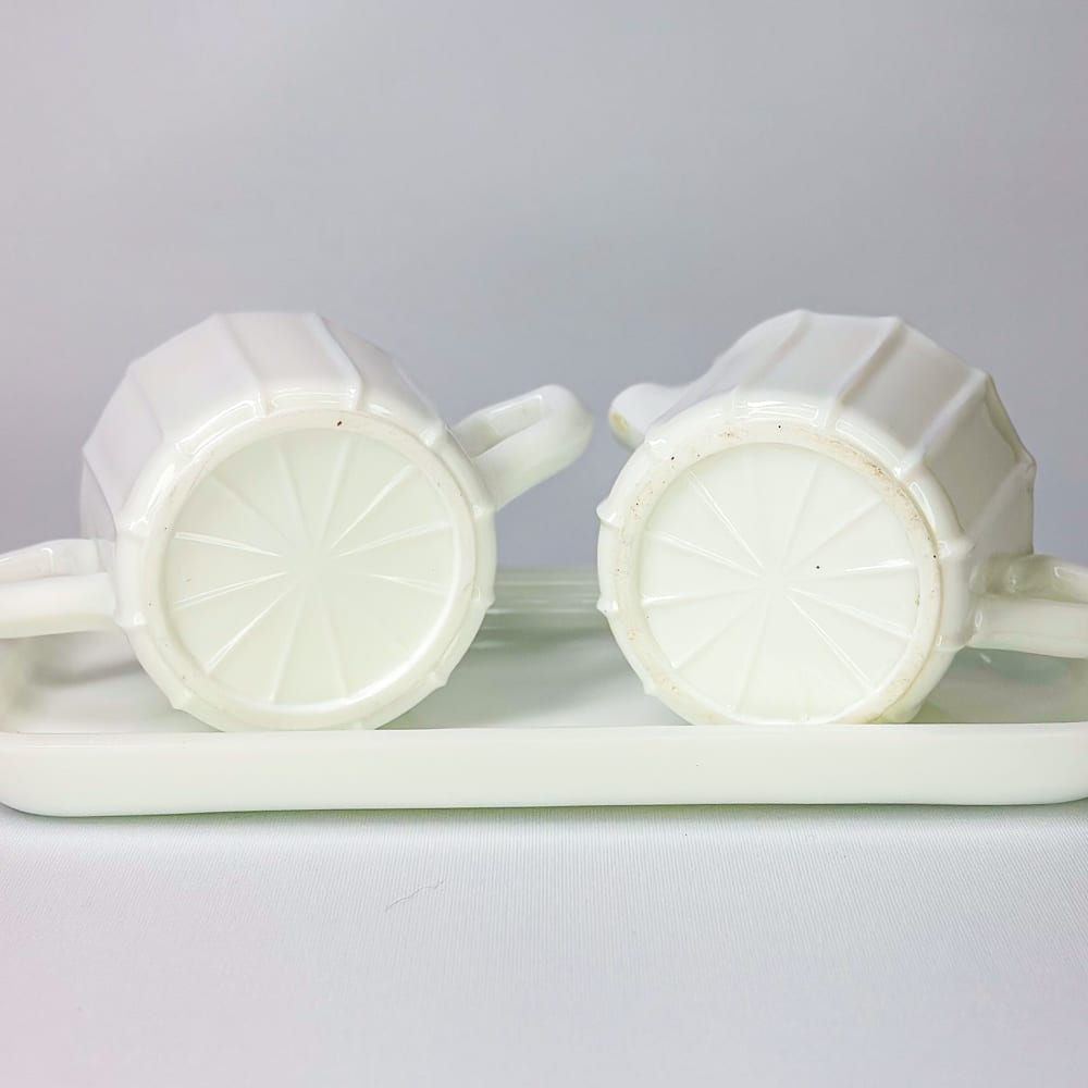 Set de lechero y terronero Milk glass6