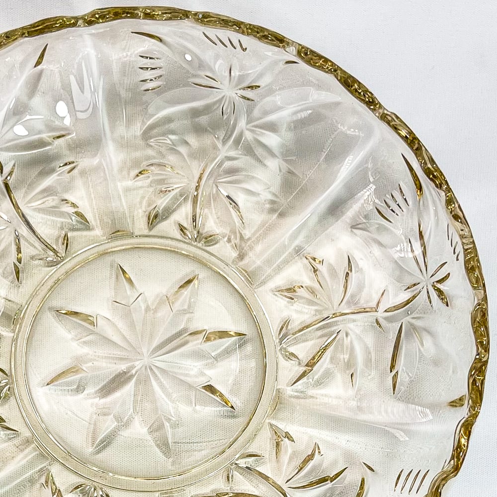 Fuente vidrio prensando ambar - 22cm3