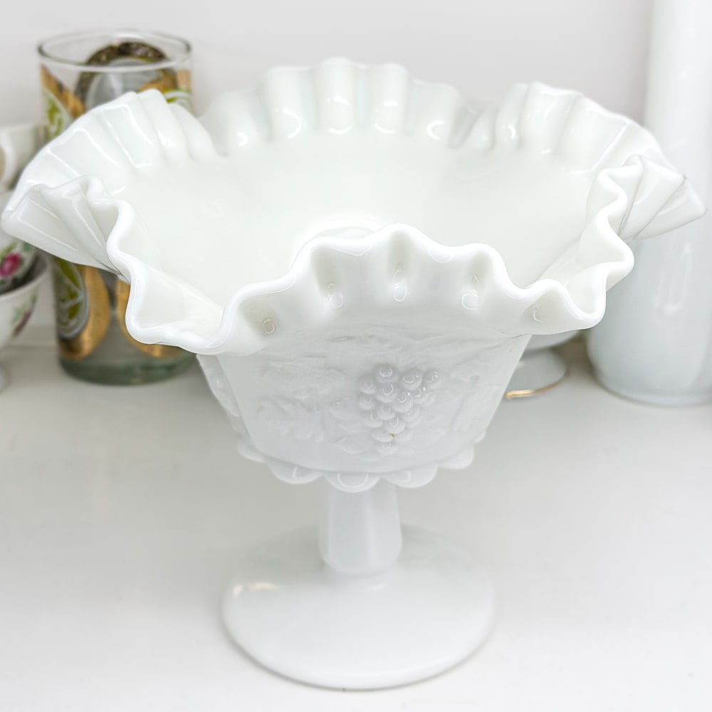 Centro de mesa de Milk glass - 16cm1