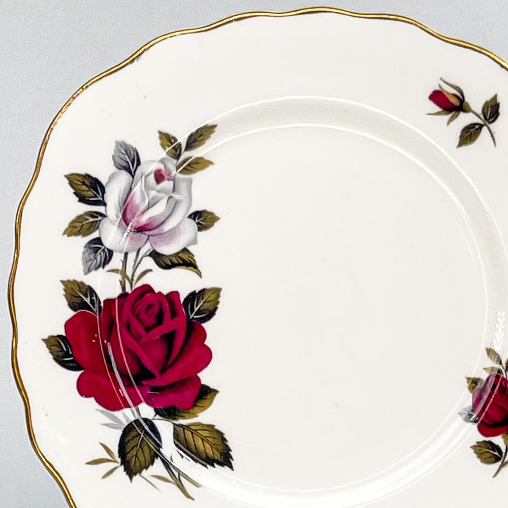 Plato de pan rosas Colclough - 16cm1