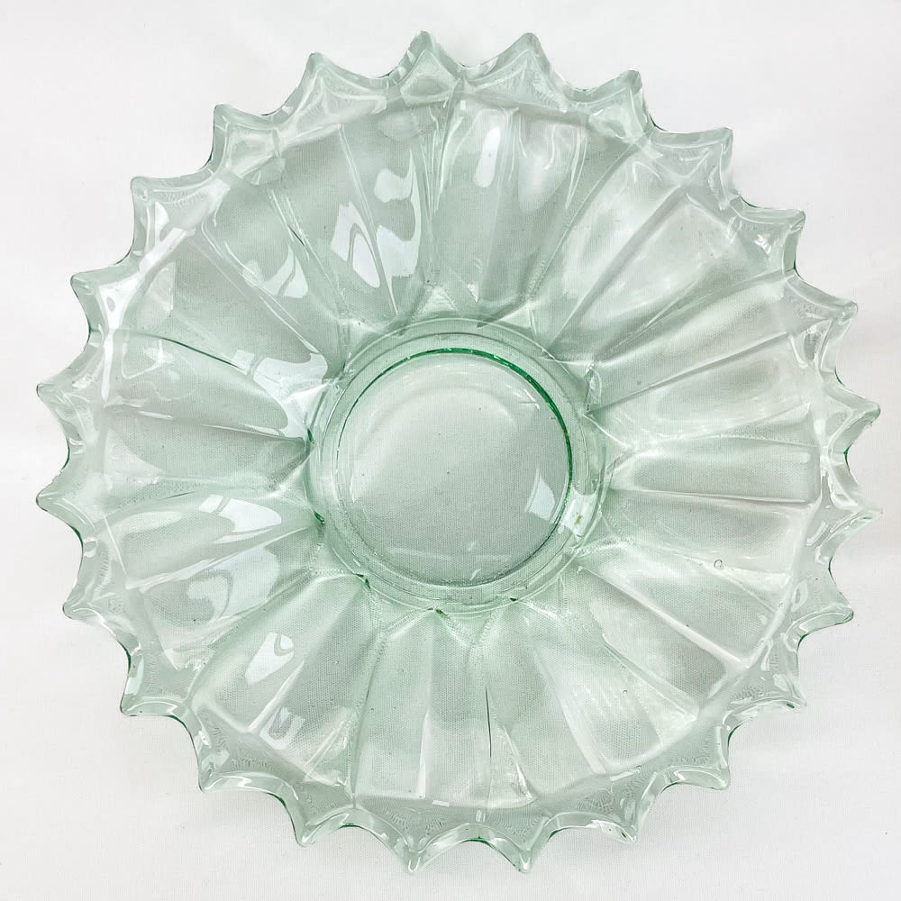 Fuente vidrio prensando verde - 25cm1