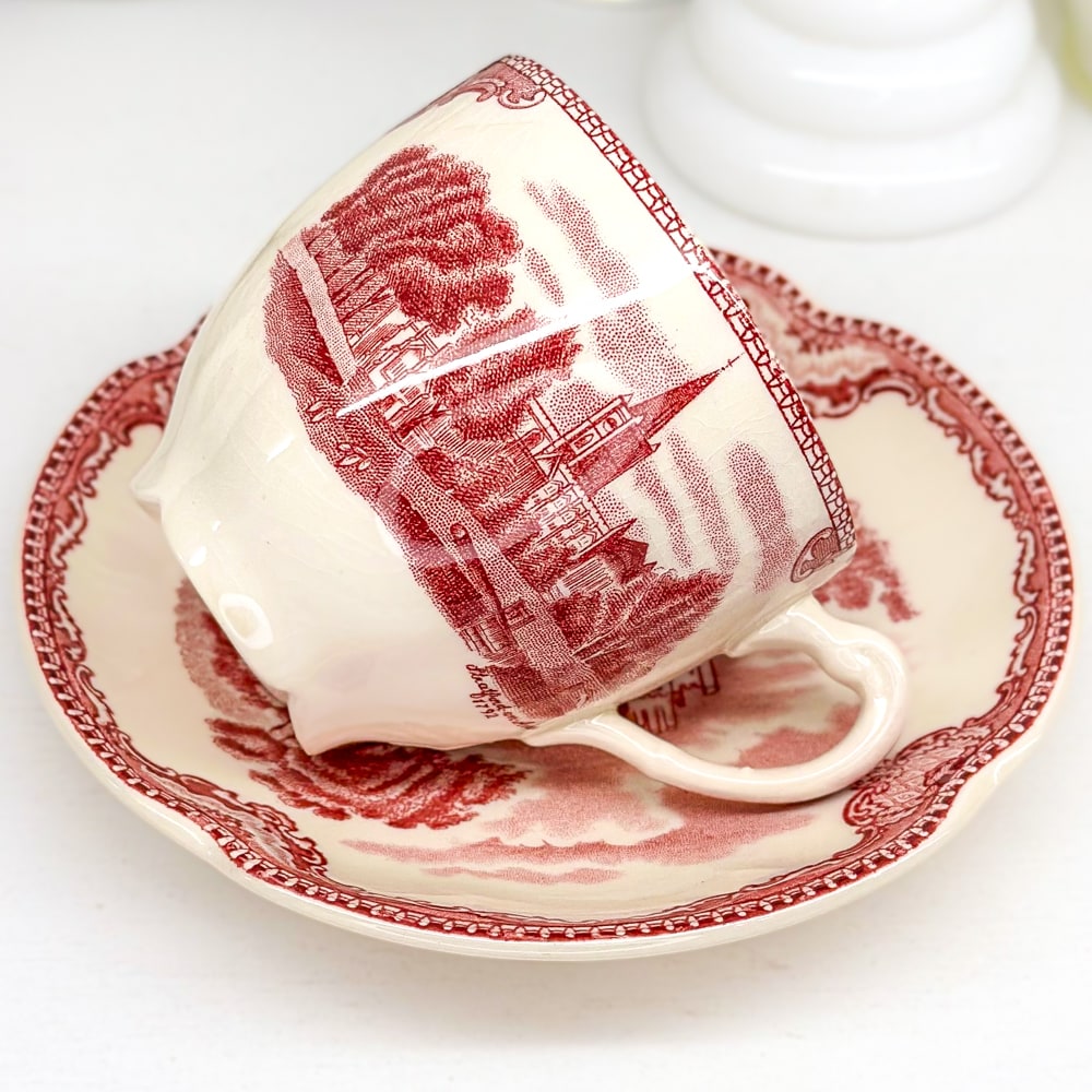 Taza de té inglesa roja - 200cc5