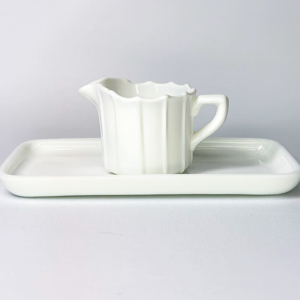 Set de lechero y terronero Milk glass1