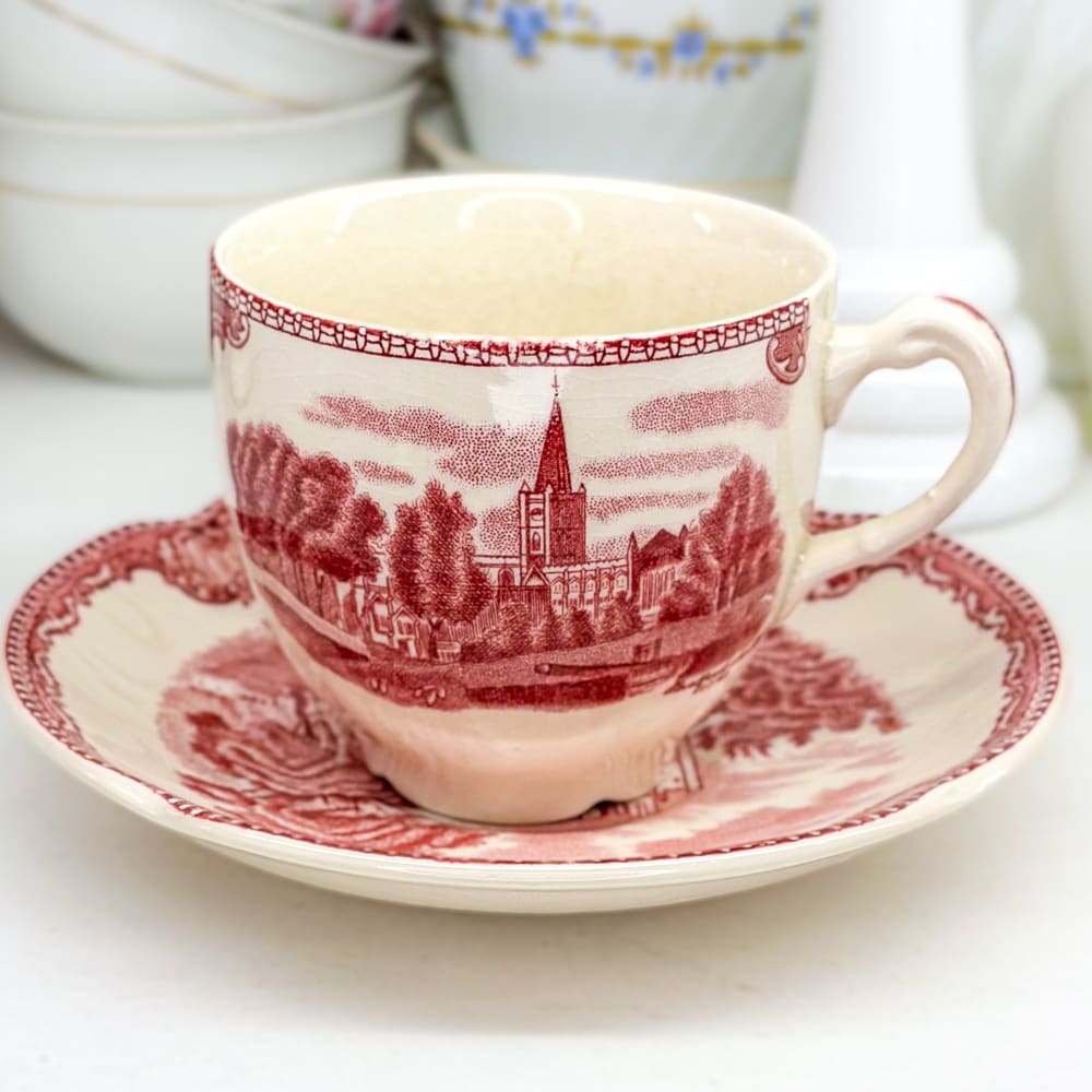 Taza de té inglesa roja - 200cc2