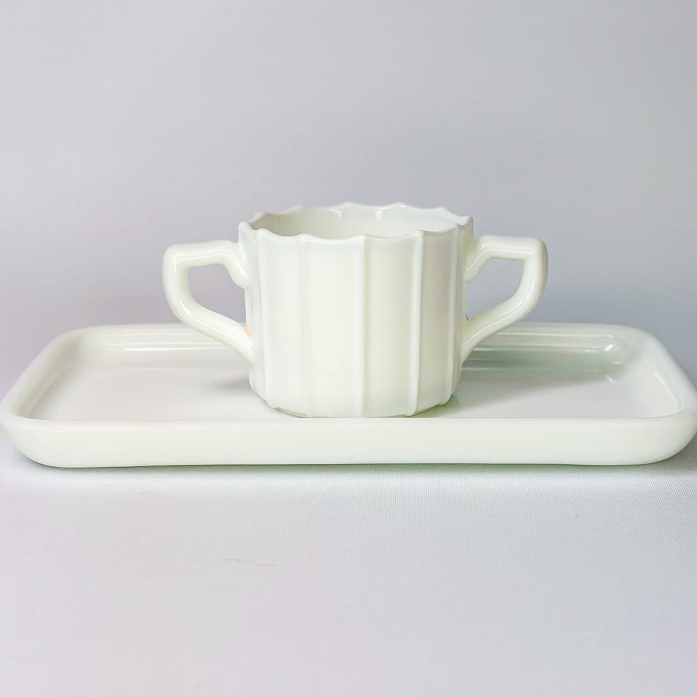Set de lechero y terronero Milk glass2