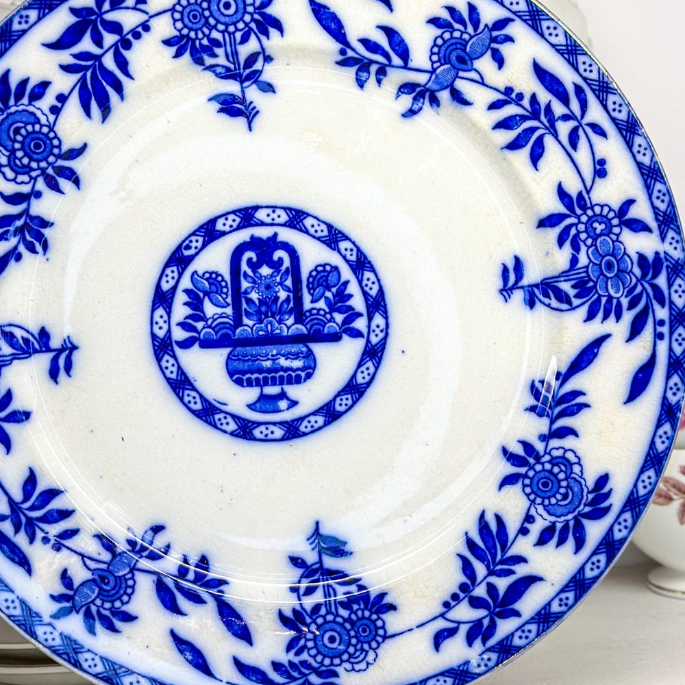 Plato de presentación azul 1900 - 26cm2