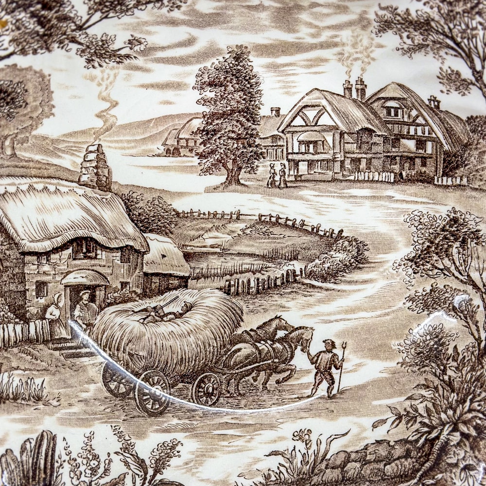 Juego de fuente con 8 pocillos de 1950 - 25cm5