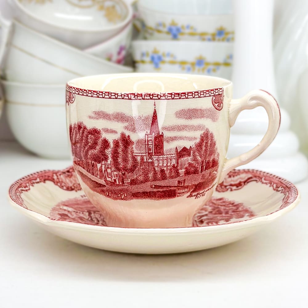 Taza de té inglesa roja - 200cc4
