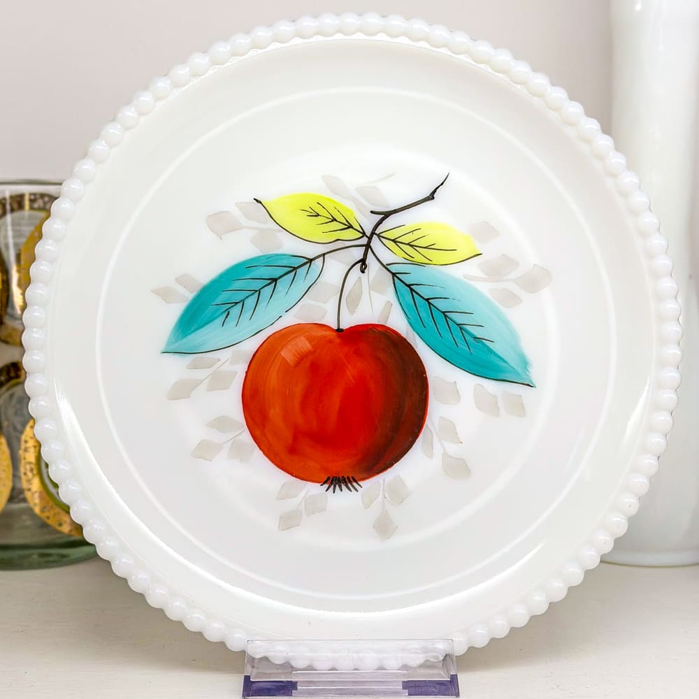 Plato de ensalada de milk glass manzana - 19cm 1