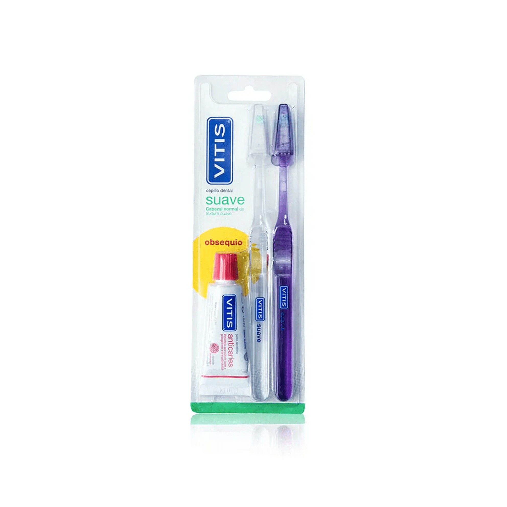 VITIS SET DE VIAJE CEPILLOS DENTALES SUAVES X2 + MINI PASTA DENTAL