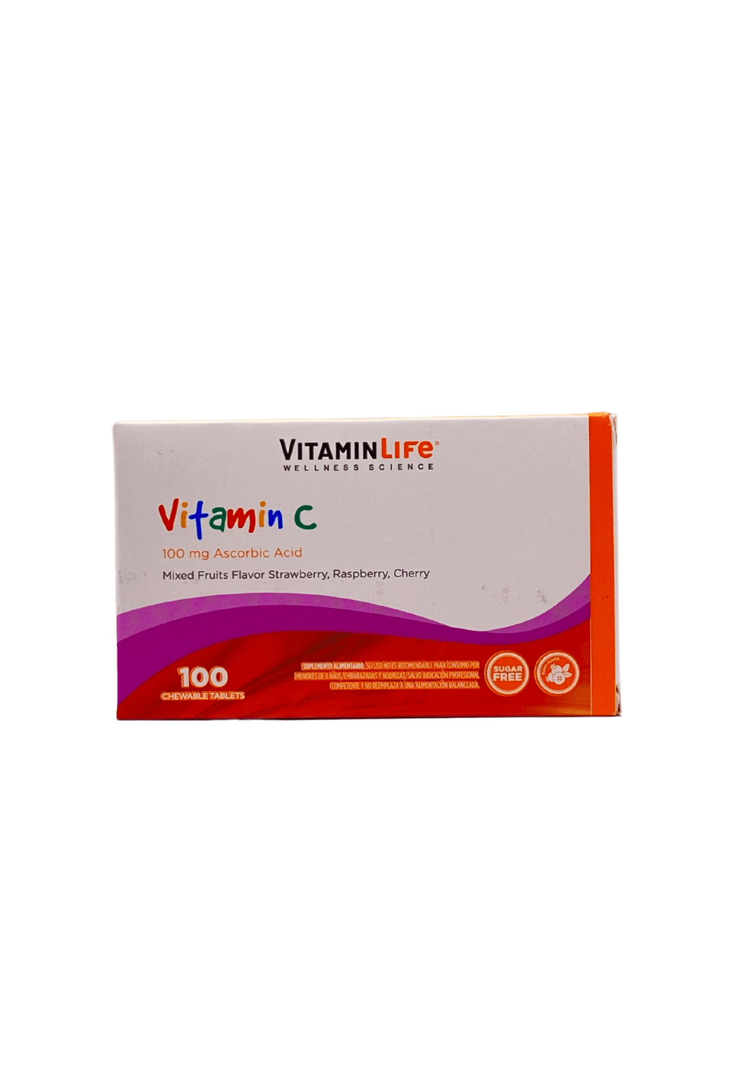 VITAMINLIFE VITAMINA C 100 FRUTOS ROJOS 100 TABLETAS