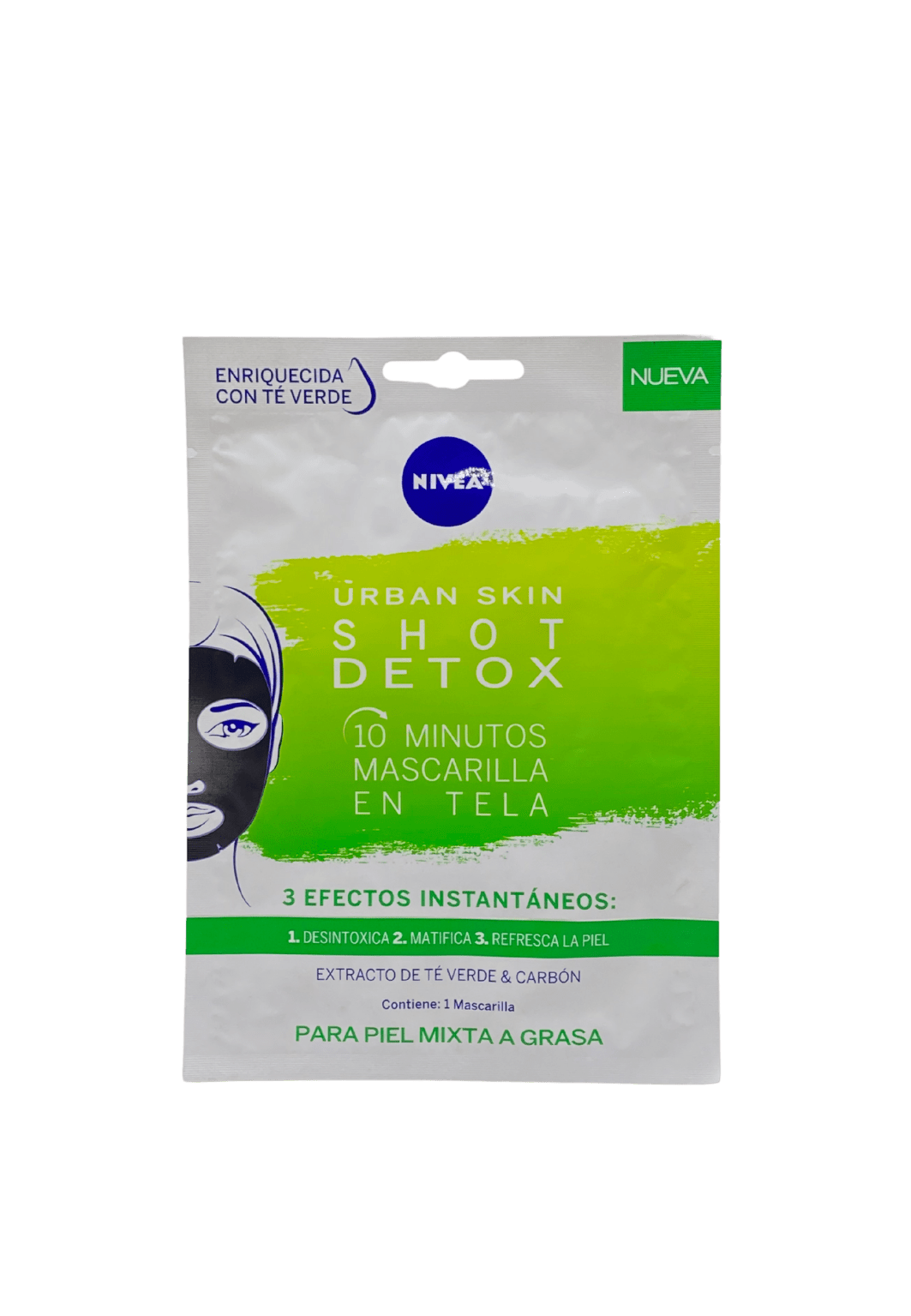 NIVEA MASCARILLA TELA SHOT DETOX PIEL MIXTA A GRASA