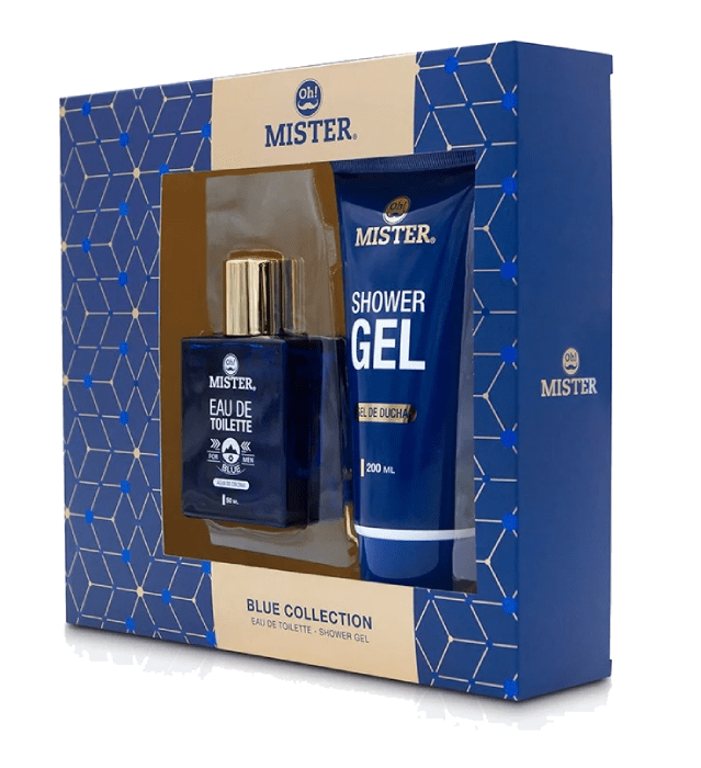 EST. OH! MISTER BLUE EAU DE TOILETTE SPRAY 50 ML + SHOWER GEL 200 ML.