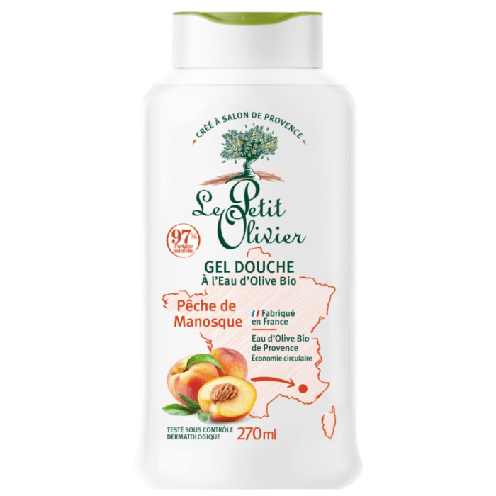 LE PETIT OLIVIER GEL DE DUCHA AL AGUA DE OLIVA DURAZNO 270 ML