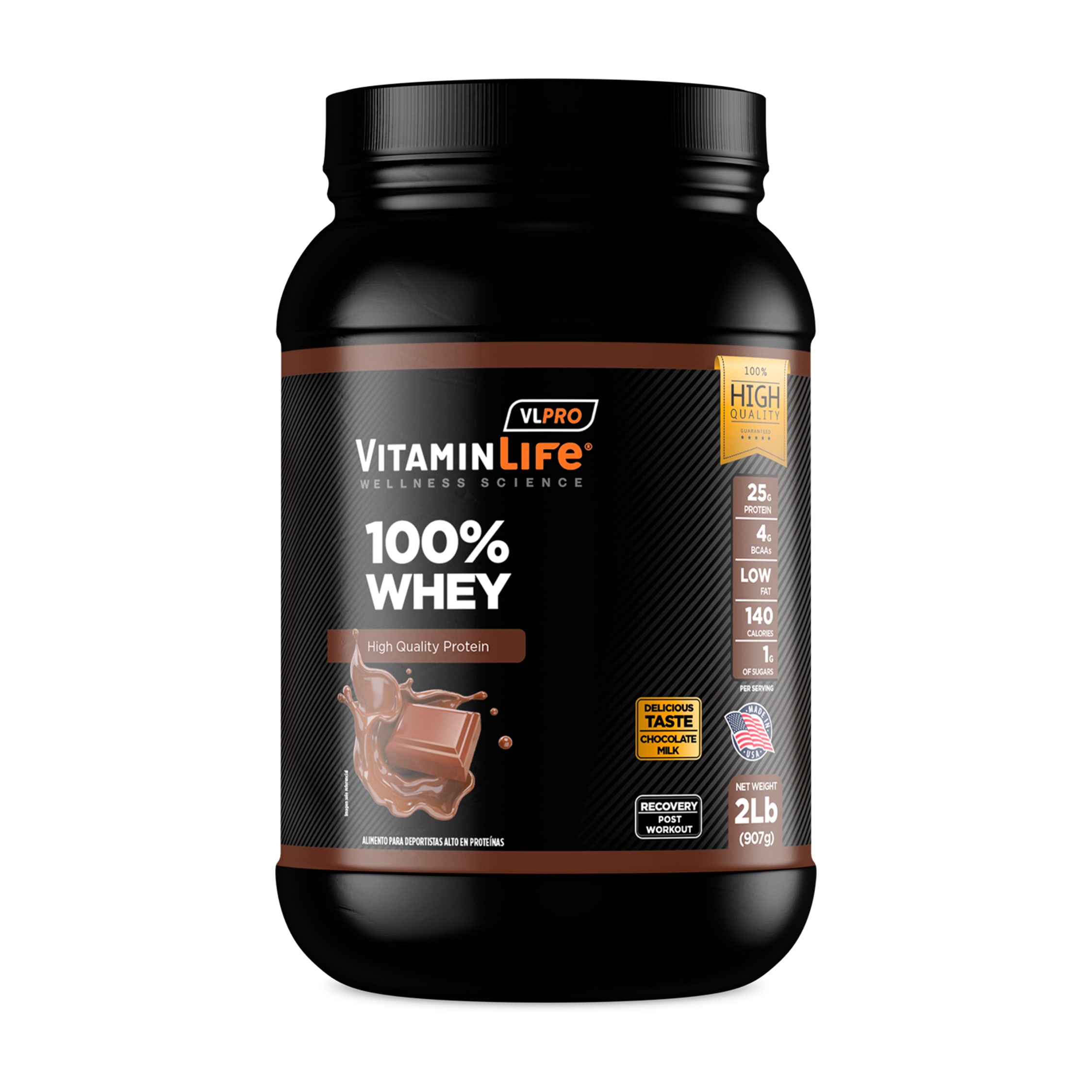 WHEY PROTEIN 100 % CHOCOLATE VLPRO X 2 LB (907 g)