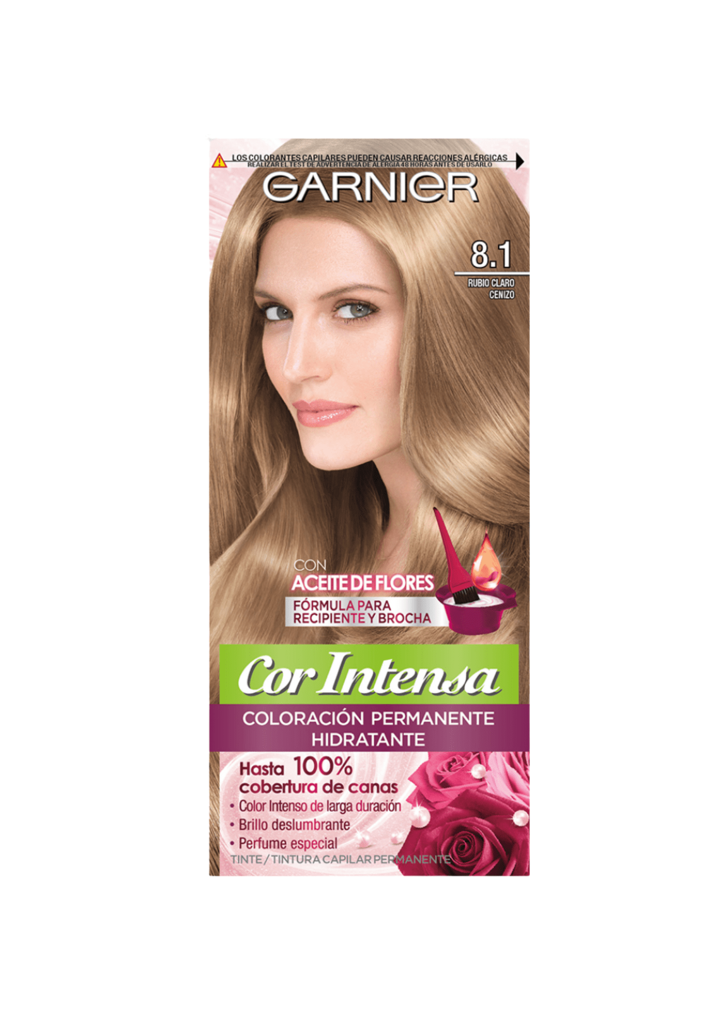 GARNIER COR INTENSA 8.1 RUBIO CLARO CENIZA DET.