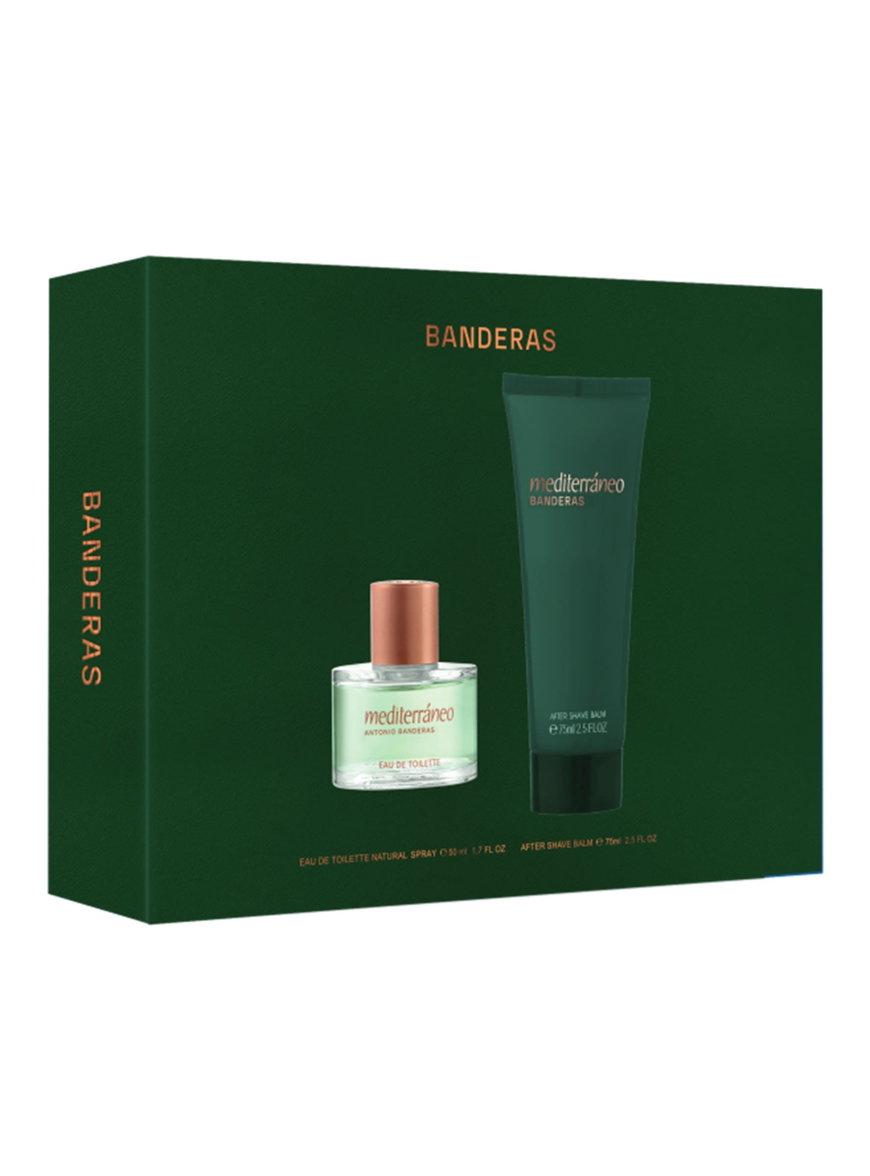 EST. ANTONIO BANDERAS PERFUME MEDITERRÁNEO EAU DE TOILETTE 50ML + BALSAMO AFTER SHAVE 75ML DET.