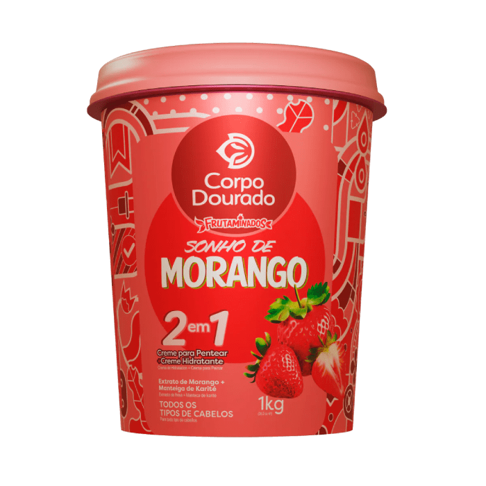 CORPO DOURADO CREMA CAPILAR MORANGO 1000ML