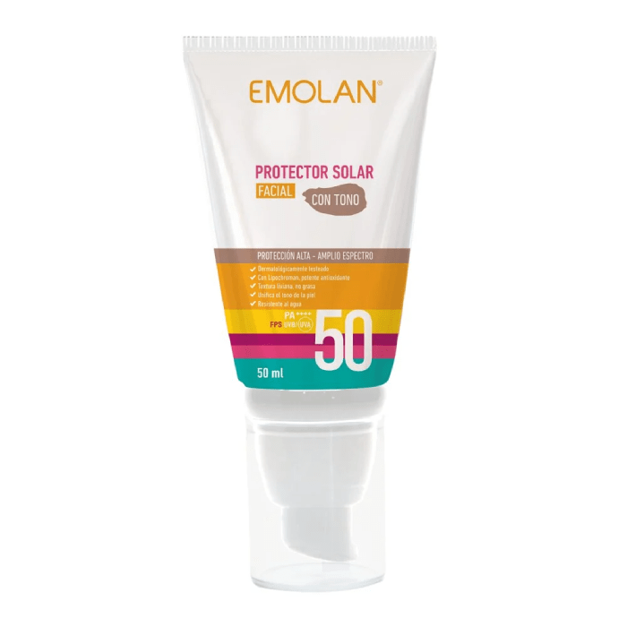 EMOLAN PROTECTOR SOLAR FACIAL C TONO 50ML DET.