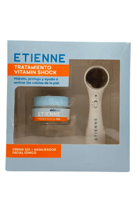 ETIENNE ESTUCHE TRATAMIENTO VITAMIN SHOCK CREMA DE DÍA + MASAJEADOR1