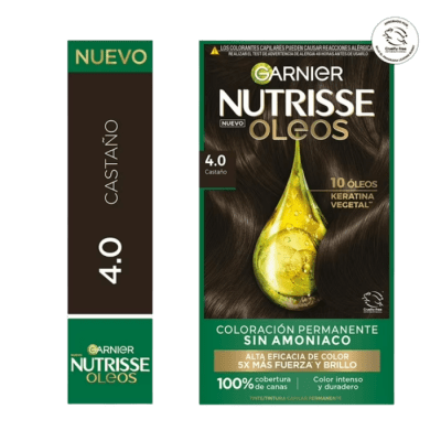 NUTRISSE COLORACIÓN GARNIER 4.0 CASTAÑO DET.1