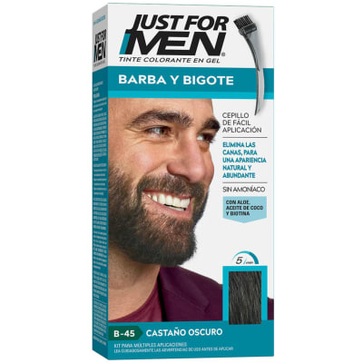JUST FOR MEN TINTE BARBA Y BIGOTE B-45 CASTAÑO OSCURO1