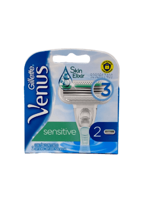 GILLETTE VENUS SENSITIVE SKIN ELIXIR 3 HOJAS 2 CARTUCHOS1