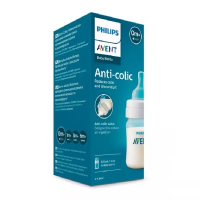 AVENT MAMADERA ANTICOLICOS ELEFANTE AZUL 260 ML DET.1