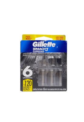 GILLETTE MACH CARBONO 6 UNIDADES1
