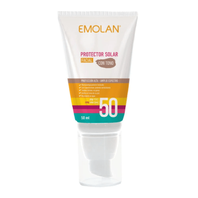 EMOLAN PROTECTOR SOLAR FACIAL C TONO 50ML DET.1