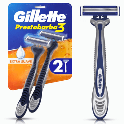 MÁQUINA DE AFEITAR DESECHABLE PRESTOBARBA3 EXTRA SUAVE 2 UN.1