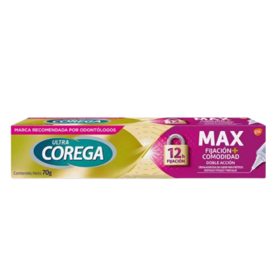 COREGA CREMA ADHESIVA ULTRA MAX FIJADO+COMODIDAD 70G DET.1