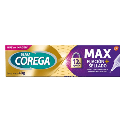 COREGA CREMA ADHESIVAS ULTRA MAX FIJADO+SELLADO 40G DET.1