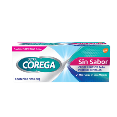 COREGA CREMA ADHESIVA PARA PRÓTESIS DENTALES SIN SABOR 20G DET.1