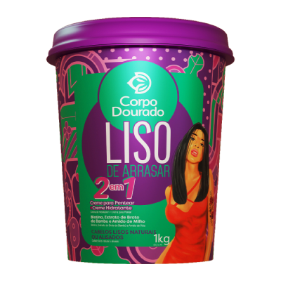 CORPO DOURADO CREMA CAPILAR DE LISO DE ARRASAR 1000ML1