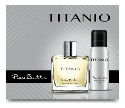 PIERO BUTTI ESTUCHE TITANIO EAU DE T. 100 ML + DEO 150 ML DET.1