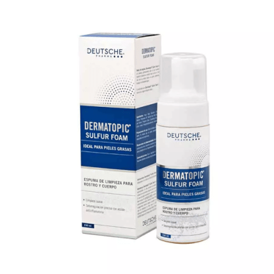 DEUTSCHE DERMATOPIC SULFUR FOAM PIEL GRASA  ROSTRO Y CUERPO 150 ML1