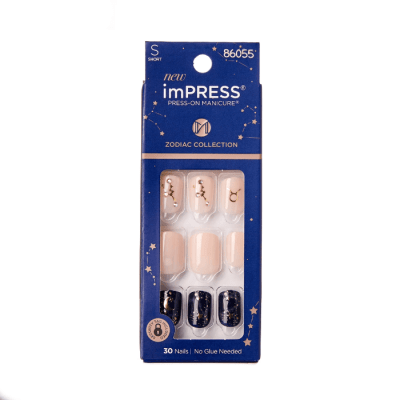 IMPRESS ZODIAC COLLECTION TAURO 30 NAILS SHORT DET.1