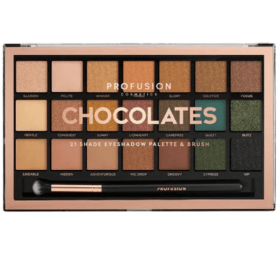 PROFUSION PALETA CHOCOLATES 21 SOMBRAS  Y PINCEL1