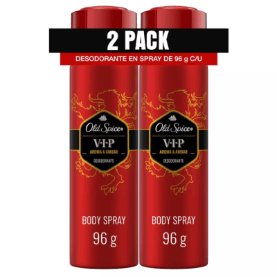 OLD SPICE DESODORANTE SPRAY VIP 96 GRS X2.1